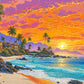 Lucky Puzzles - Sunset Bliss by The Sea - 1000 Piece Jigsaw Puzzle for Adults | Tropical Beach Sunset Artwork | Challenging Puzz