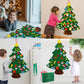 jollylife 3ft DIY Felt Christmas Tree Set + Snowman Advent Calendar - Xmas Decorations Wall Hanging 33 Ornaments Kids Gifts Part