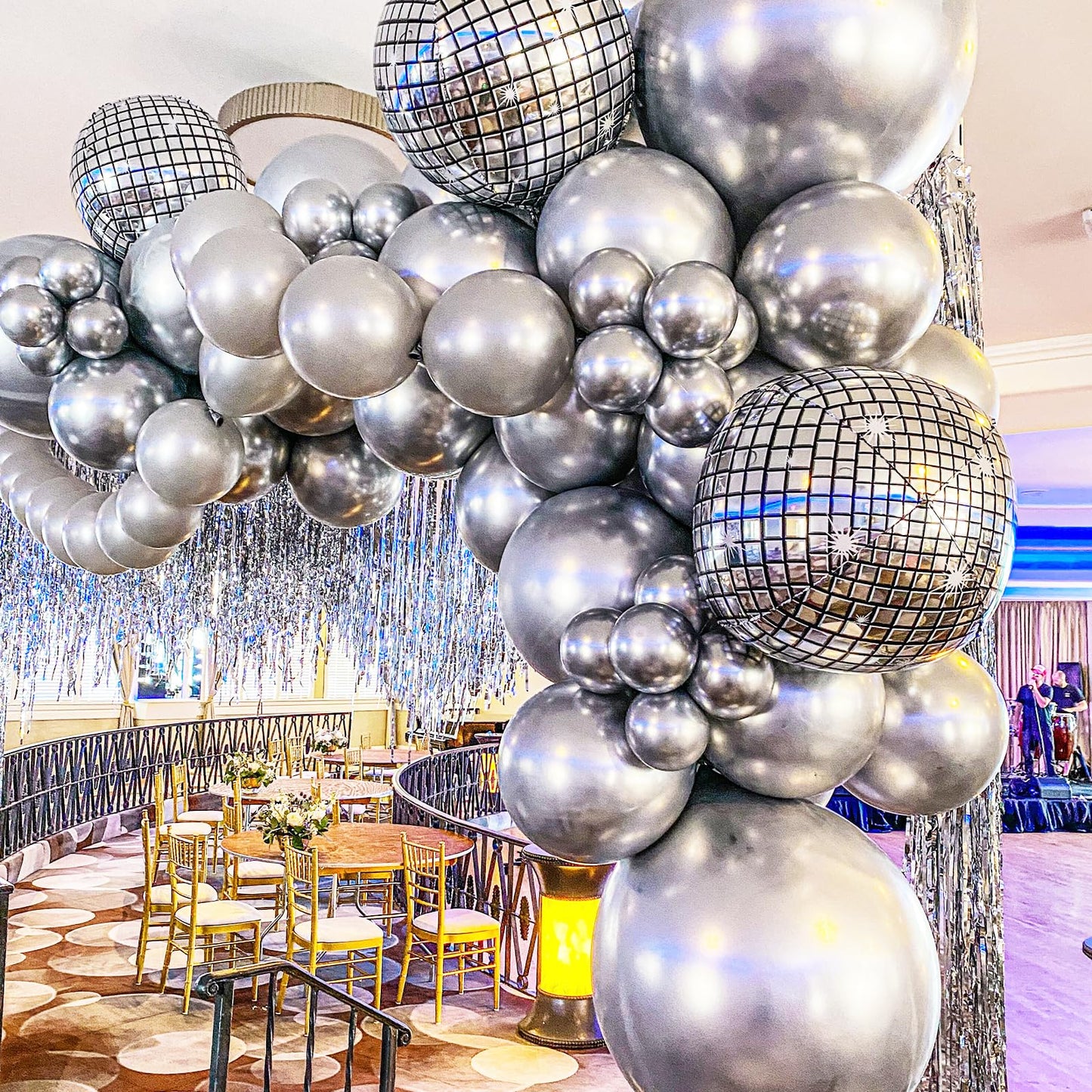 Voircoloria Metallic Silver Balloons, 66Pack 12Inch Chrome Silver Latex Party Balloons For Graduation, Wedding, Birthday, New Ye