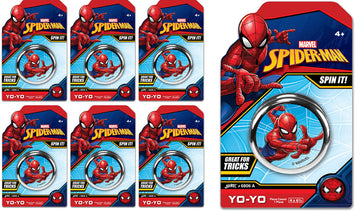 JA-RU Marvel Avengers & Spiderman Yo-Yos for Kids (6 Yoyos Assorted) Professional & Beginner Yo-Yos. Classic Super Hero 90s Toys