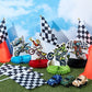 9 Piece Cross Country Motorcycle Honeycomb Centerpiece Table Decoration Racing Theme Children Boy Birthday Party Supplies Photo Booth Props (Bright Silhouette)