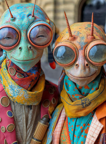 Cross & Glory - Meet The Aliens: Elara And Nox - 1000 Piece Jigsaw Puzzle For Adults | Cosmic Love Story Puzzle | Unique Alien A