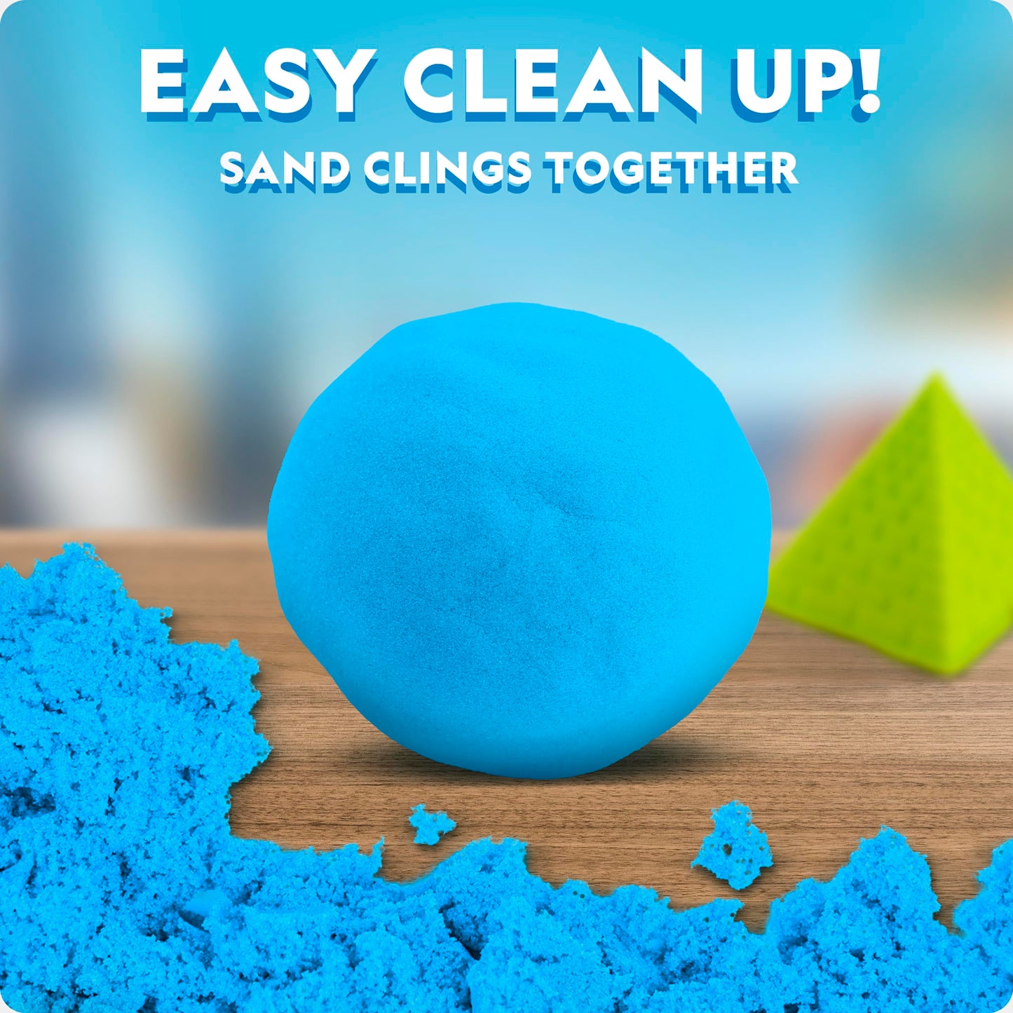 National Geographic Play Sand - 24 Lb Bulk Sand Kit With 6 Castle Molds (Blue) - A Fun Sensory Activity