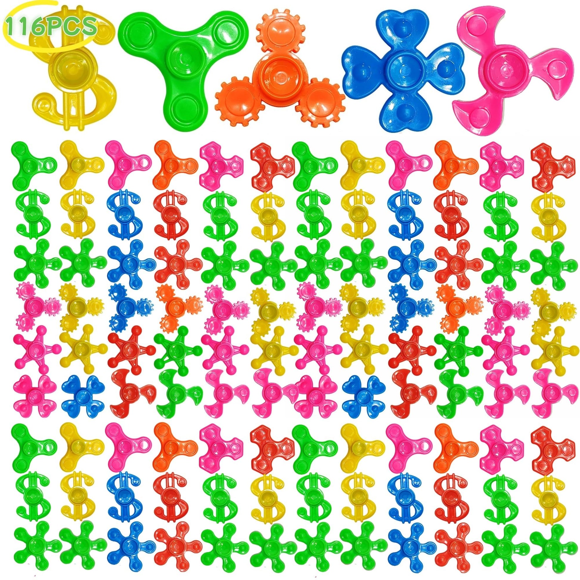 Nbguigdstr 116 Pcs Fidget Spinners Bulk-Mini Fidget Spinner Toys for Kids Teens mature-themeds Birthday Party Favors Return Gifts Goodie Bags Stuffers Party Games Classroom Rewards Carnival Prizes