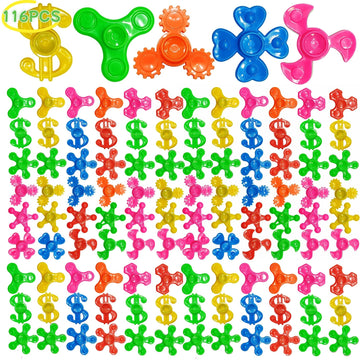 Nbguigdstr 116 Pcs Fidget Spinners Bulk-Mini Fidget Spinner Toys for Kids Teens mature-themeds Birthday Party Favors Return Gifts Goodie Bags Stuffers Party Games Classroom Rewards Carnival Prizes