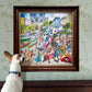 eeBoo Piece & Love: Paris Bookseller - 1000 Piece Puzzle - mature-themed Square Jigsaw  23x23  Includes Image Reference Insert  Glossy Pieces