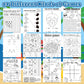 X1Zuue Summer Activity Books For Kids - 24Pcs Coloring Fruits Books Set Bulk Summer Tropical Search Mazes Word Scramble Games Mi