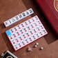 Mose Cafolo Mahjong Game Set - X-Large 1.5" White Blue Melamine Tiles with Travel Case