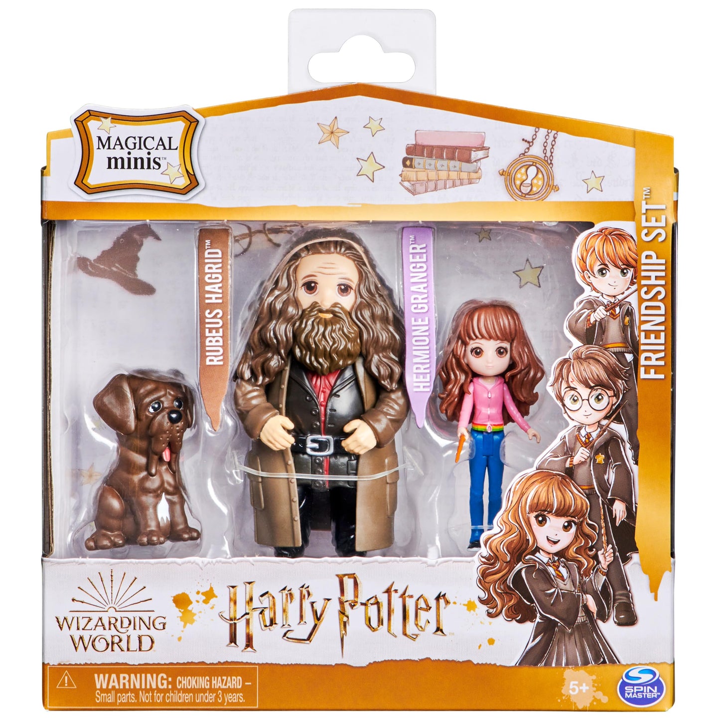 Wizarding World Harry Potter, Magical Minis Hermione And Rubeus Hagrid Friendship Set With Creature, Kids Toys For Ages 5 And Up