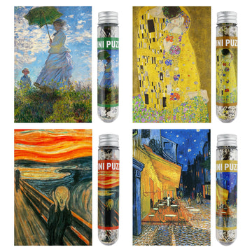 Misitu Small Jigsaw Puzzles For Adults Challenging Puzzles Small Puzzles Mini Jigsaw Puzzles Micro Puzzels 150 Pieces Tiny Puzzels Classical Art Puzzles Travel Puzzles 6 X 4 Inch, 4 Packs