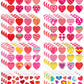Valentines Stickers, 32 Sheets Cute Heart Stickers, Valentines Day Stickers for Kids, Class Gifts for Kids Classroom School, Cra