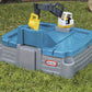 Little Tikes Dirt Diggers Excavator Sandbox, 28.5"L x 51"W x 25"H, Plastic, Multicolor, Model 657085M, Includes Lid & Play Sand Accessories