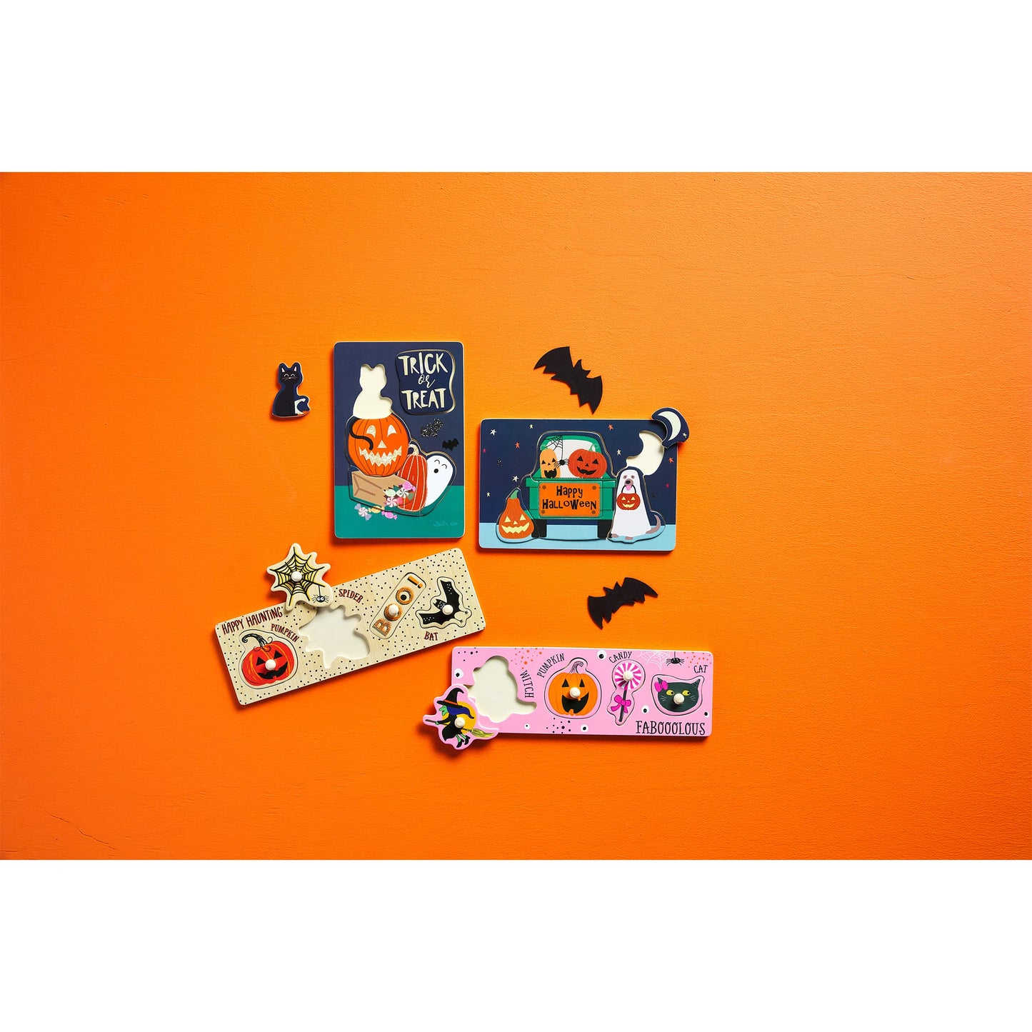 Mud Pie Wood Puzzle, Trick Or Treat
