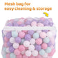 Balancefrom 2.3-Inch Phthalate Free Bpa Free Non-Toxic Crush Proof Play Balls Pit Balls- 6 Bright Colors In Reusable And Durable Storage Mesh Bag With Zipper