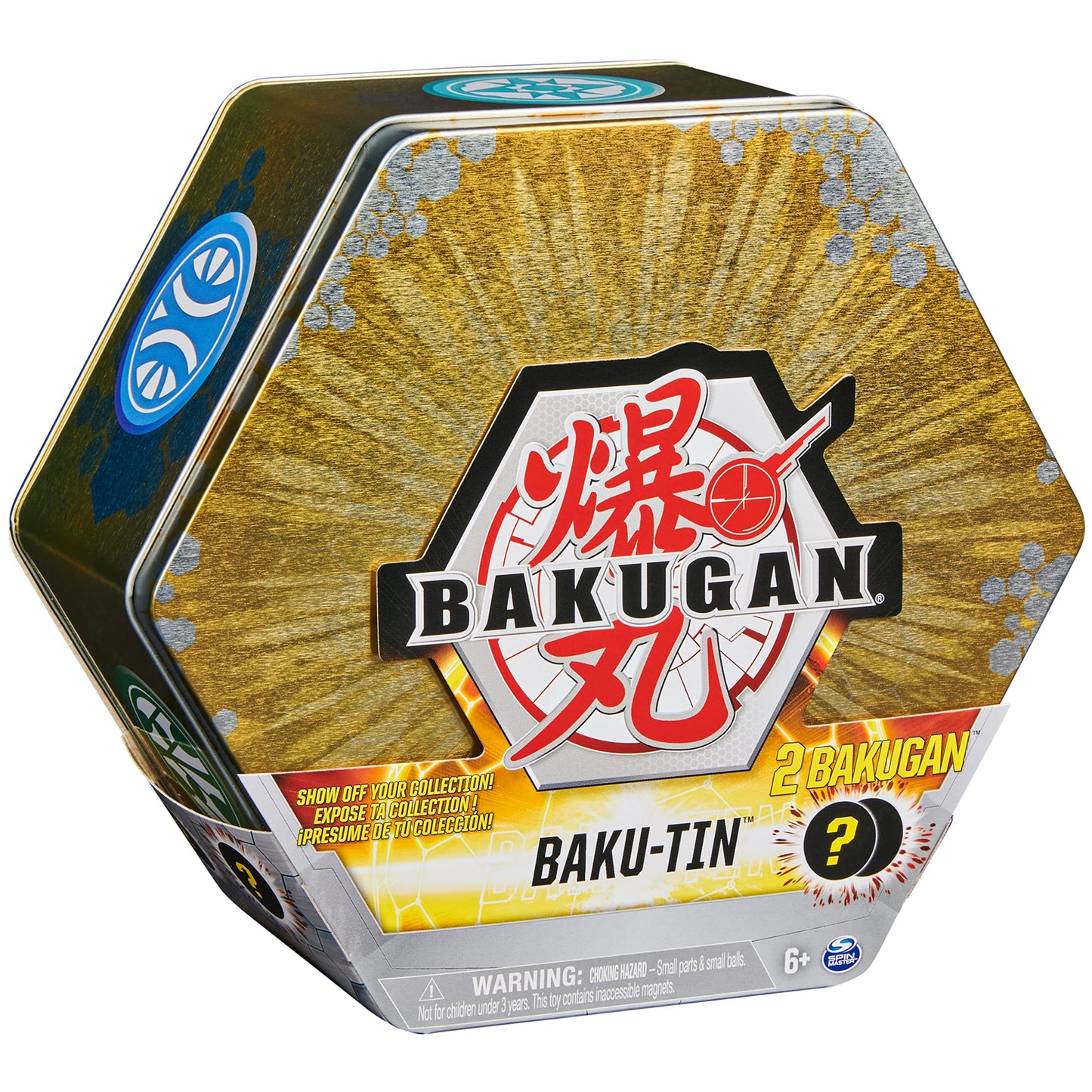 Bakugan Baku-Tin  enhanced Collectors Storage Tin with 2 Mystery (Style May Vary)  Kids Toys for Boys Aged 6 and Up