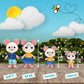 Honey Bee Acres The Cheddars Mouse Family, 4 Miniature Doll Figures, Small