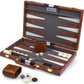 Large Backgammon Sets For Adults - Classic Board Games For 2 Players Adults And Kids - Premium Backgammon Set 15 Inch Board And 32 Backgammon Pieces In Quality Pu Leather Case - Gift For Man