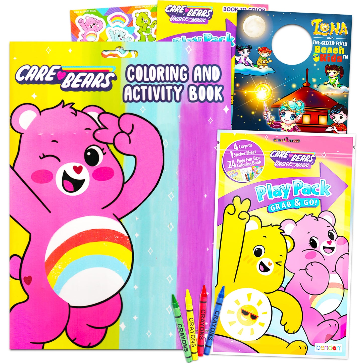 Bendon Publishing Care Bears Activity Book Set Care Bears Coloring Book Bundle - Care Bears Activity Set Featuring Care Bears St