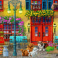 Artist Joseph Burgess - 300 Piece Puzzles for mature-themeds - Fall Joy in The Town - Jigsaw Puzzles Large Piece