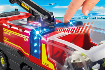 Playmobil Airport Fire Engine With Lights & Sound Building Set