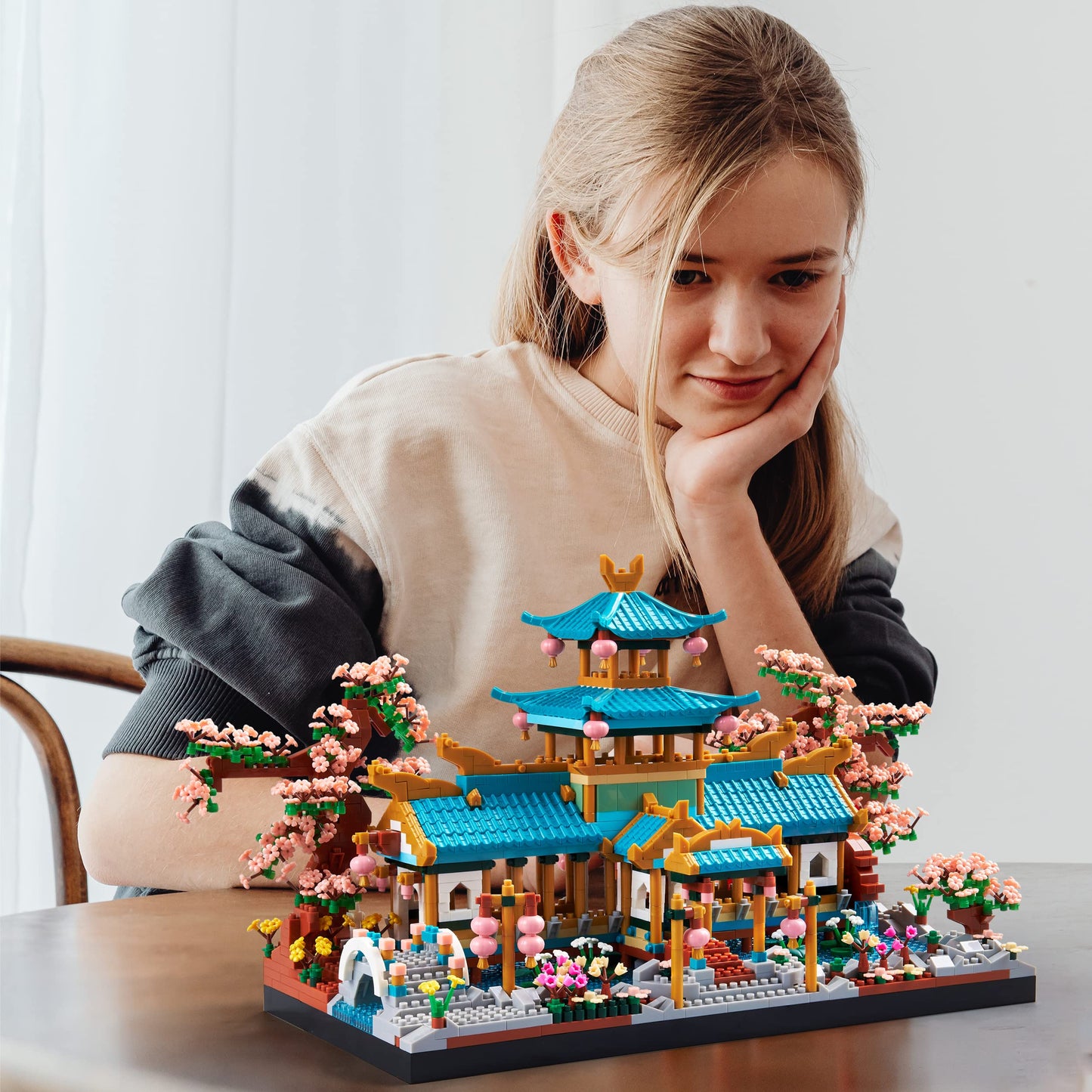 Exquisite Suzhou Garden Micro Building Blocks - 2350 Pc Set |Replicates Chinese Architecture | Challenging Diy Toy For Adults |