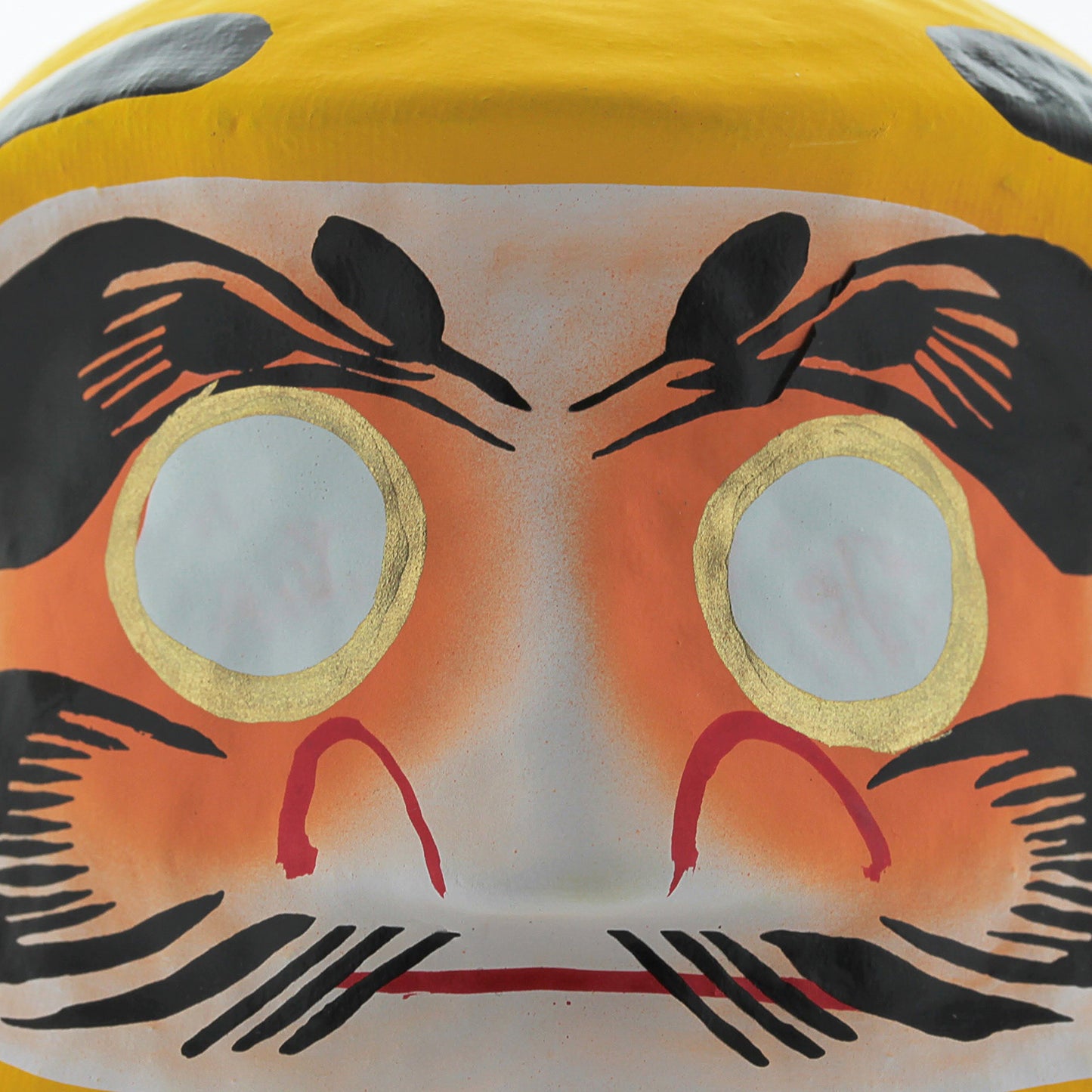 Daimonya Daruma Doll - Made in Japan - Support & Warmth (Yellow, Medium 4.7 inch)