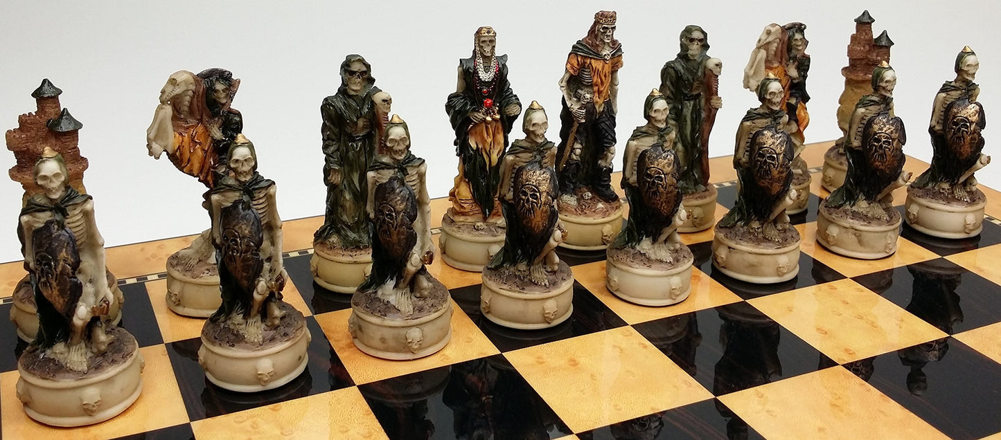 HPL Skeleton Slayer Fantasy Gothic Skull Chess Men Set - NO Board