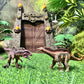 EKU EASYKU Dinosaur Park Gate Play Set - Realistic Tyrannosaurus Toys for Kids 3-7, Includes Dino Nest of Eggs, Plastic