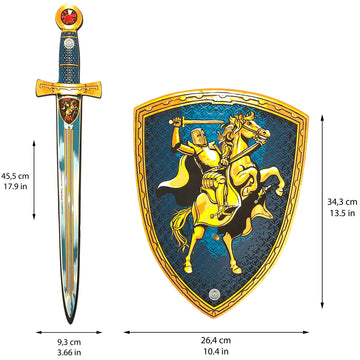 Liontouch Knight Toy decorative replica blade & Shield for Kids | Pretend Play Set in Foam for Children & Toddlers with Medieval Horseback Riding Knight Theme | Safe  & Battle protective covering for Dress Up & Costumes