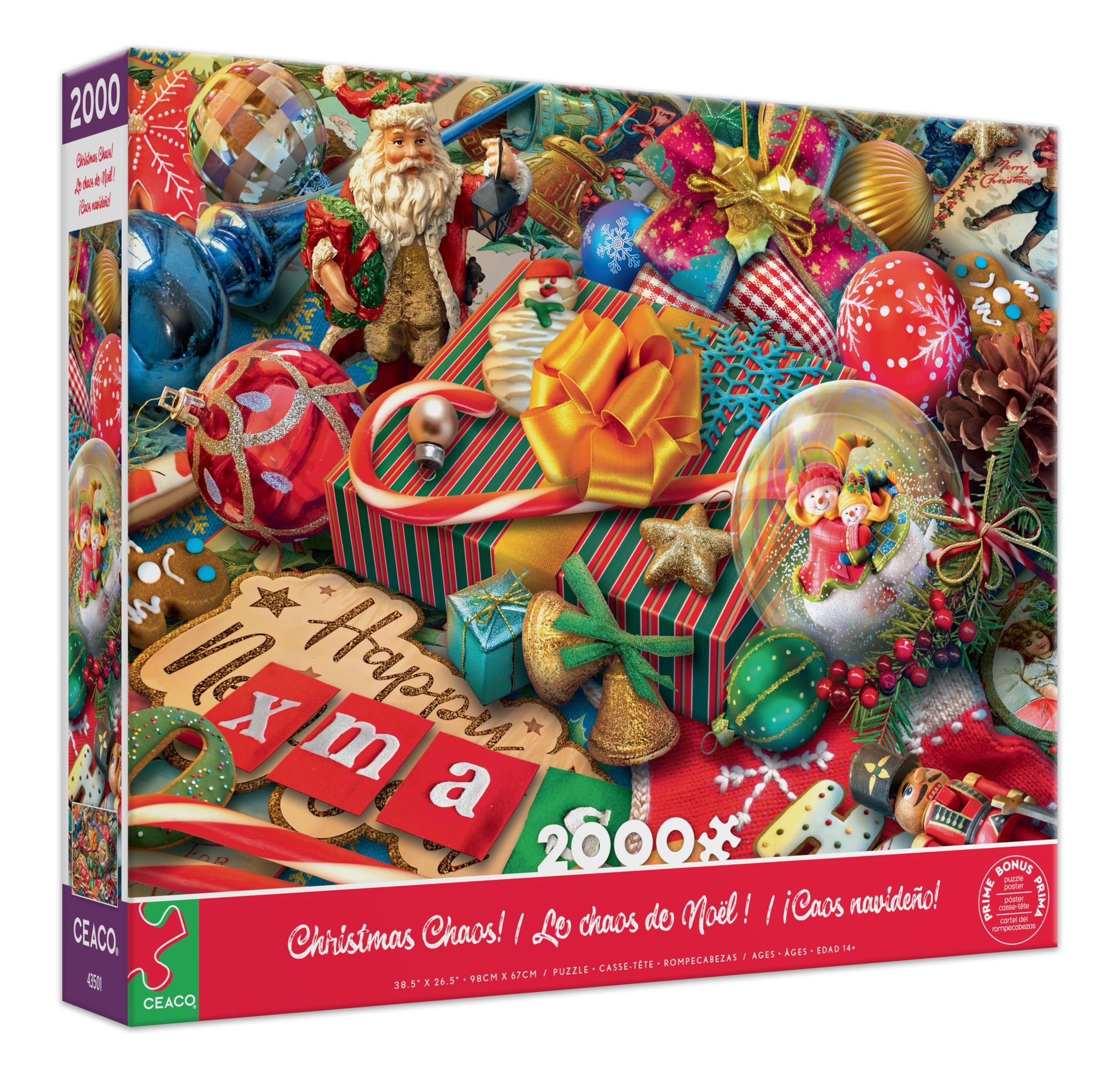 Ceaco - Eduard - Christmas Chaos! - 2000 Piece Puzzle for Adults - Challenging and Perfect for Game Nights - Finished Puzzle Siz