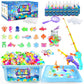 BEIREG Aqua Water Fairy Gel Kit, Magic Squishy Elf Water Toy Kit with 18 Color Gel, 18 Shape Molds, 2 Fishing Toy, Create Squish