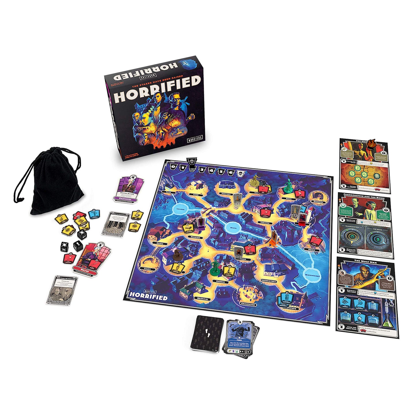 Ravensburger Horrified Universal Monsters Board Game - Strategy Game for 1-5 Players, Ages 10+, Multicolor, Model 26827