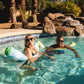 Big Joe Noodle No Inflation Needed Pool Float, Rolling Wave Aqua Double Sided Mesh, Quick Draining Fabric, Jumbo 4 Feet