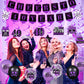 Purple 40Th Birthday Decorations For Women Men Purple Black 40Th Birthday Banner Hanging Swirls 40Th Birthday Balloons Happy 40Th Birthday Cake Topper For Purple Cheer To 40 Years Party Supplies