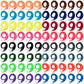 Onest 80 Pieces Magic Worm Toys Wiggly Twisty Fuzzy Worm Toys Carnival Party Favors,16 Colors
