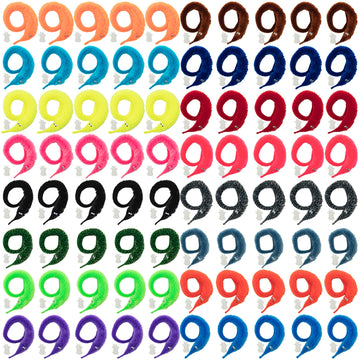 Onest 80 Pieces Magic Worm Toys Wiggly Twisty Fuzzy Worm Toys Carnival Party Favors,16 Colors