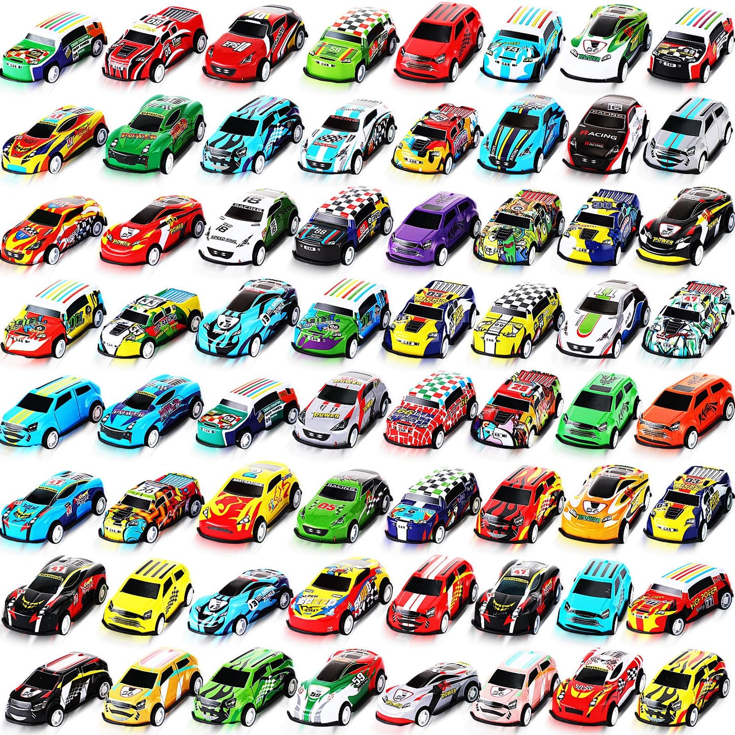 Jenaai 100 Pcs Mini Pull Back Cars Toy Cars Bulk Pull Back Cars Party Favors Die Cast Race Car For Boys Girls Christmas Party Fa