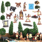 Powhatan Indians, Powhatan Native American Figurines Set, Figurine Includes Powhatan Indian Figurines, Chief, Campfire, Trees, F