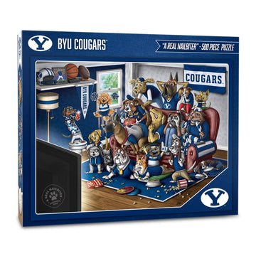 Youthefan Ncaa Byu Cougars Purebred Fans 500Pc Puzzle - A Real Nailbiter