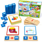 Coogam Wooden Short Vowel Reading Letters Sorting Spelling Games, Site Cvc Words Learning Flashcards Alphabet Puzzle Montessori Educational Toy Gift For Kids 3 4 5 Years Old
