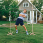 Gothink Wooden Limbo Game For Kids Adults, 4.7Ft Tall Limbo Pole How Low Can You Go Outdoor Game Set Great For Luau, Cookout, Po