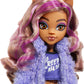 Monster High Creepover Party Doll - Clawdeen Wolf with Pet Dog Crescent, Sleepover Clothes, Accessories, Multicolor, Model HKY67