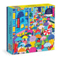 Galison Umbrella Lane 1000 Piece Puzzle In Square Box From Galison - Bright And Bold 27'' X 20'' Illustrated Puzzle, Thick And S