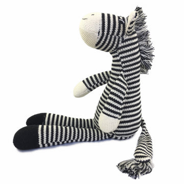 Ice King Bear Zebra Stuffed Animal Soft Plush Toy 10 Inches (Hand Knitted)