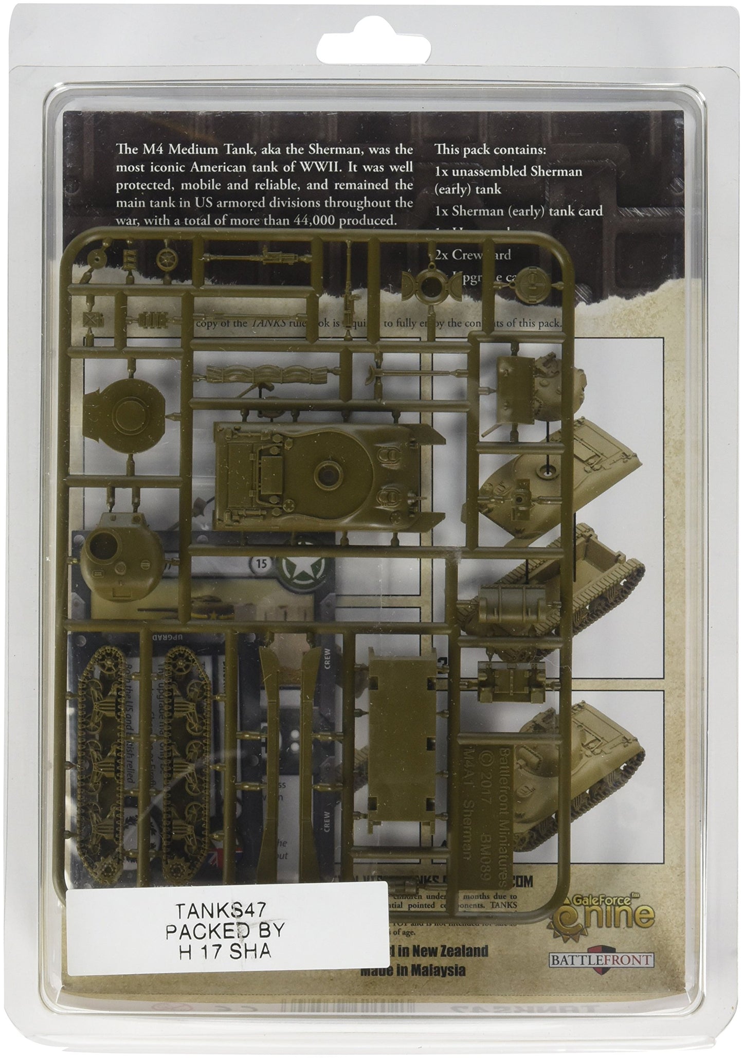 Gale Force 9 Tanks American Sherman (Early) Tank Expansion Board Games