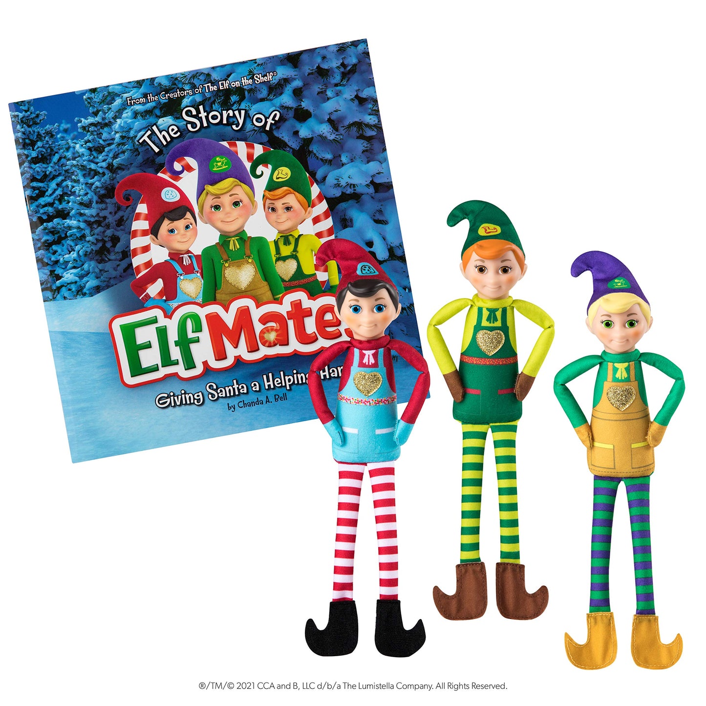 Elf Mates 3-Pack With Storybook – Authentic, Original, Trusted Christmas Elf For Kids | Official The Elf On The Shelf Santaverse Product. Includes 3 Elves!
