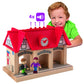 Eichhorn Wooden Soundstation For Trains Sets (4 Piece), Brown