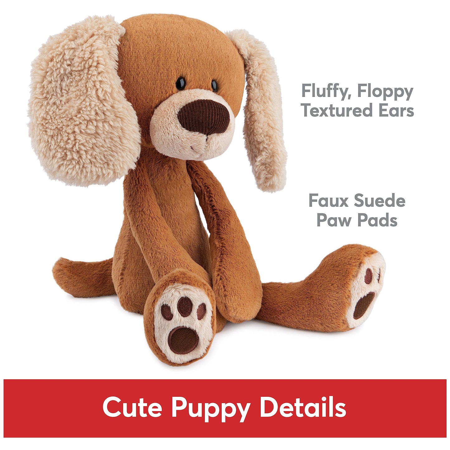 Gund Masi Puppy Dog Polyester Plush Plastic Pellets Stuffed Animal Take Along Friends Plushie Toy With Poly Bag For Children Age