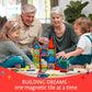 SUNNY AUNTIE Magnetic Tiles Building Set, 56 PCS STEM Toy for Kids 3-8, Multicolor Plastic Blocks, MPTSmallSets