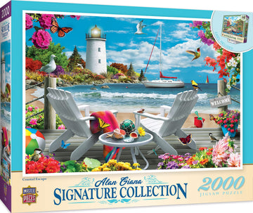 Masterpieces 2000 Piece Jigsaw Puzzle For Adults, Family, Or Youth - Coastal Escape - 39''X27''